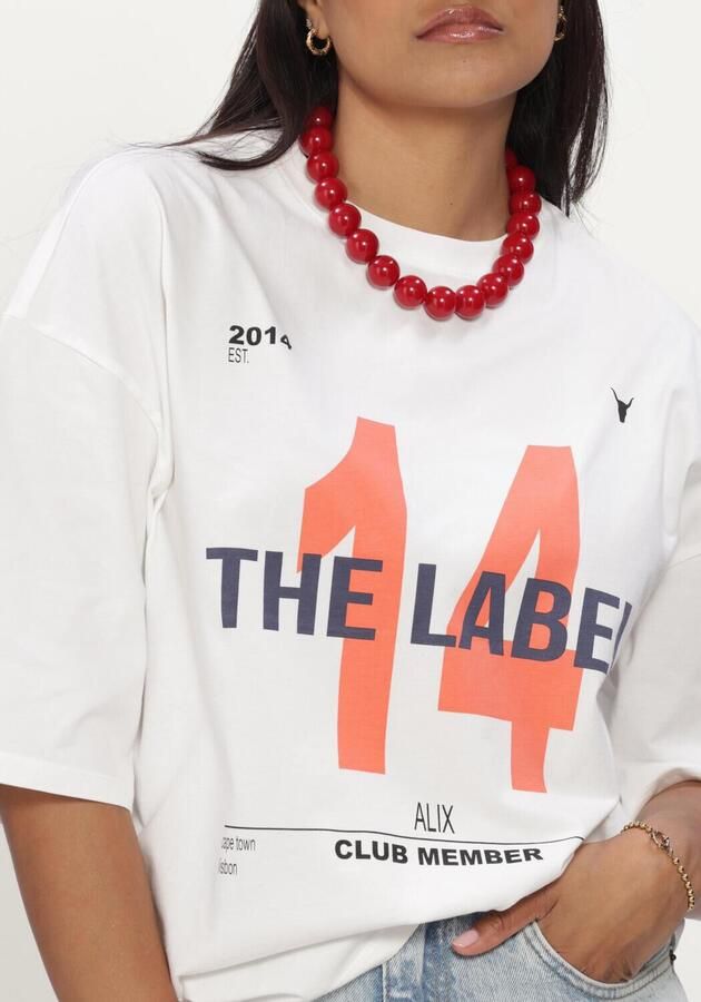 ALIX THE LABEL Dames Tops & T-shirts Ladies Knitted 14 The Label T-shirt Wit - Foto 4