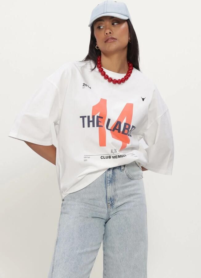 ALIX THE LABEL Dames Tops & T-shirts Ladies Knitted 14 The Label T-shirt Wit - Foto 3