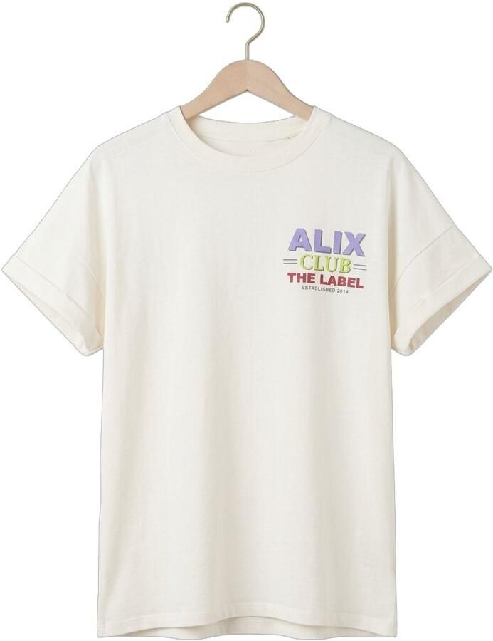 ALIX THE LABEL Dames Tops & T-shirts Ladies Knitted Alix Club T-shirt Ecru - Foto 2