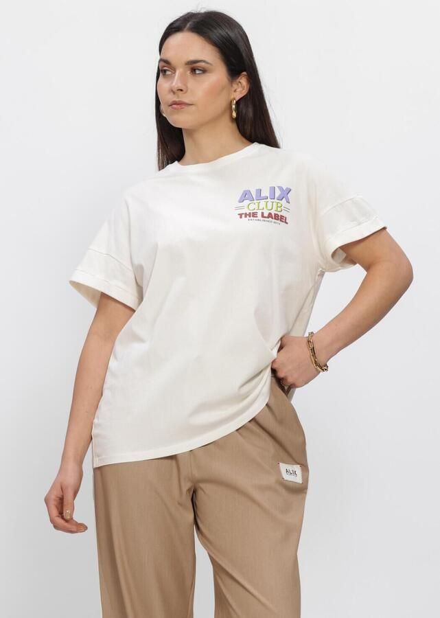 ALIX THE LABEL Dames Tops & T-shirts Ladies Knitted Alix Club T-shirt Ecru - Foto 3