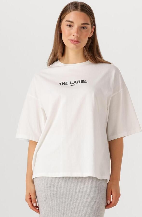 ALIX THE LABEL Dames Tops & T-shirts Ladies Knitted Basic The Label T-shirt Wit - Foto 4