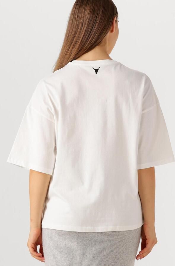 ALIX THE LABEL Dames Tops & T-shirts Ladies Knitted Basic The Label T-shirt Wit - Foto 3