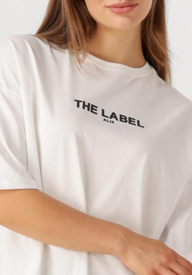 ALIX THE LABEL Dames Tops & T-shirts Ladies Knitted Basic The Label T-shirt Wit - Foto 2