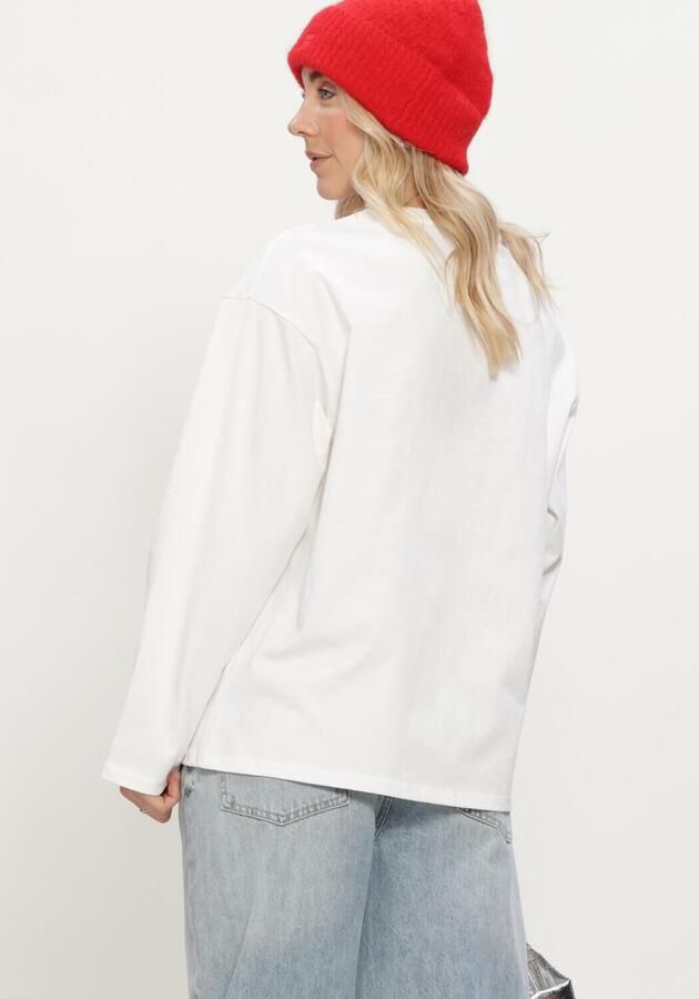 ALIX THE LABEL Dames Tops & T-shirts Ladies Knitted I Love Alix Longsleeve T-shirt Gebroken Wit - Foto 2
