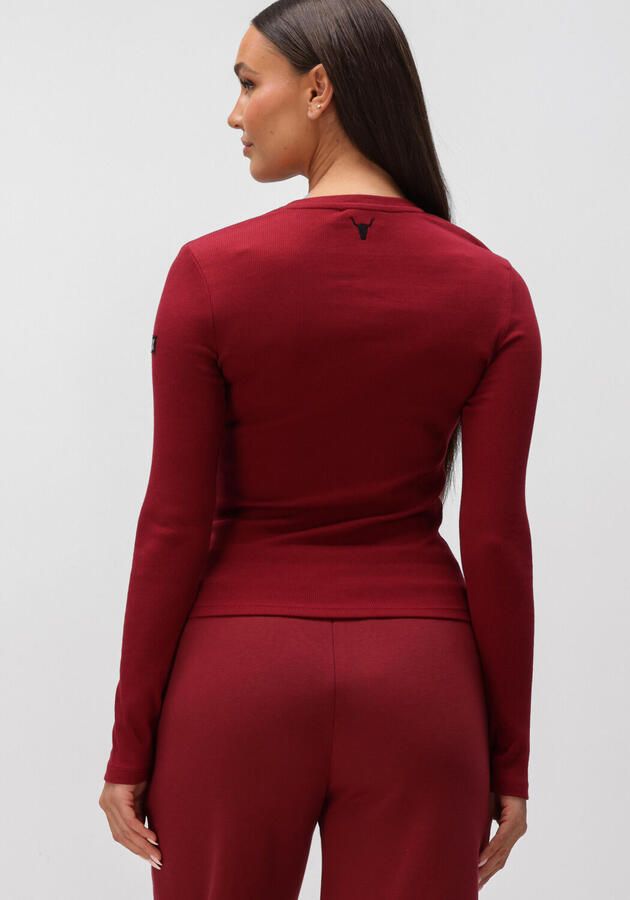 ALIX THE LABEL Dames Tops & T-shirts Ladies Knitted Longsleeve Top Rood - Foto 3