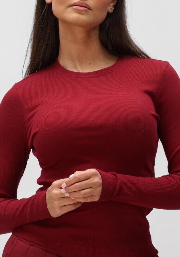 ALIX THE LABEL Dames Tops & T-shirts Ladies Knitted Longsleeve Top Rood - Foto 2