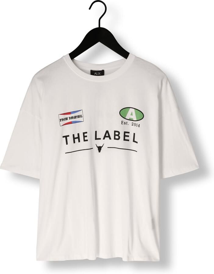 ALIX THE LABEL Dames Tops & T-shirts Ladies Knitted Racer T-shirt Wit