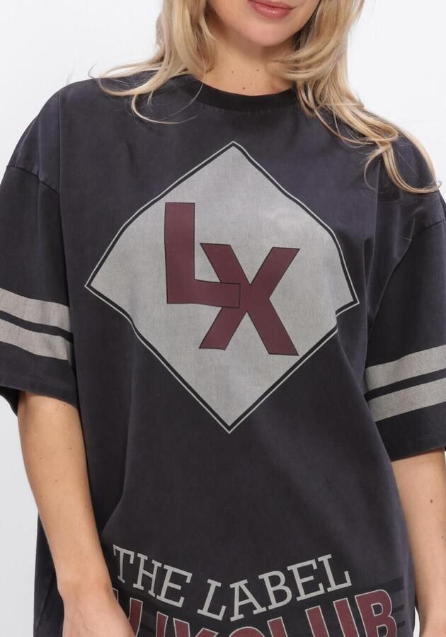 ALIX THE LABEL Dames Tops & T-shirts Ladies Knitted Sporty T-shirt Dress Donkergrijs - Foto 3