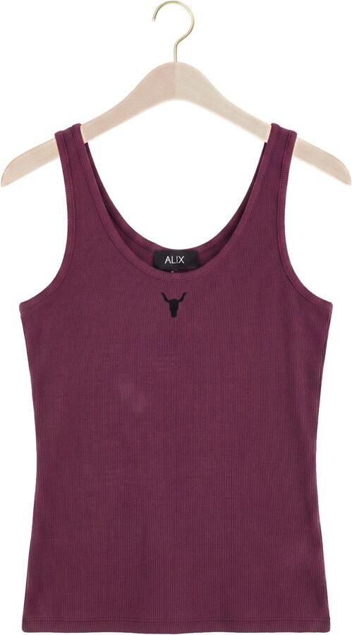 ALIX THE LABEL Dames Tops & T-shirts Ladies Knitted Tank Top Plum - Foto 4