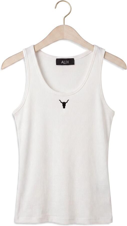 ALIX THE LABEL Dames Tops & T-shirts Ladies Knitted Tank Top Wit - Foto 4