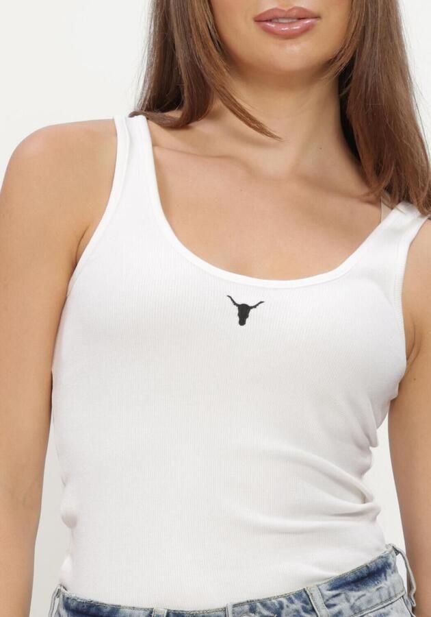 ALIX THE LABEL Dames Tops & T-shirts Ladies Knitted Tank Top Wit - Foto 3