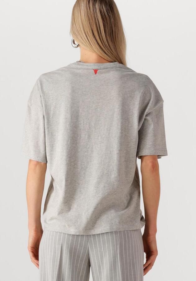 ALIX THE LABEL Dames Tops & T-shirts Ladies Knitted The Label T-shirt Lichtgrijs - Foto 2