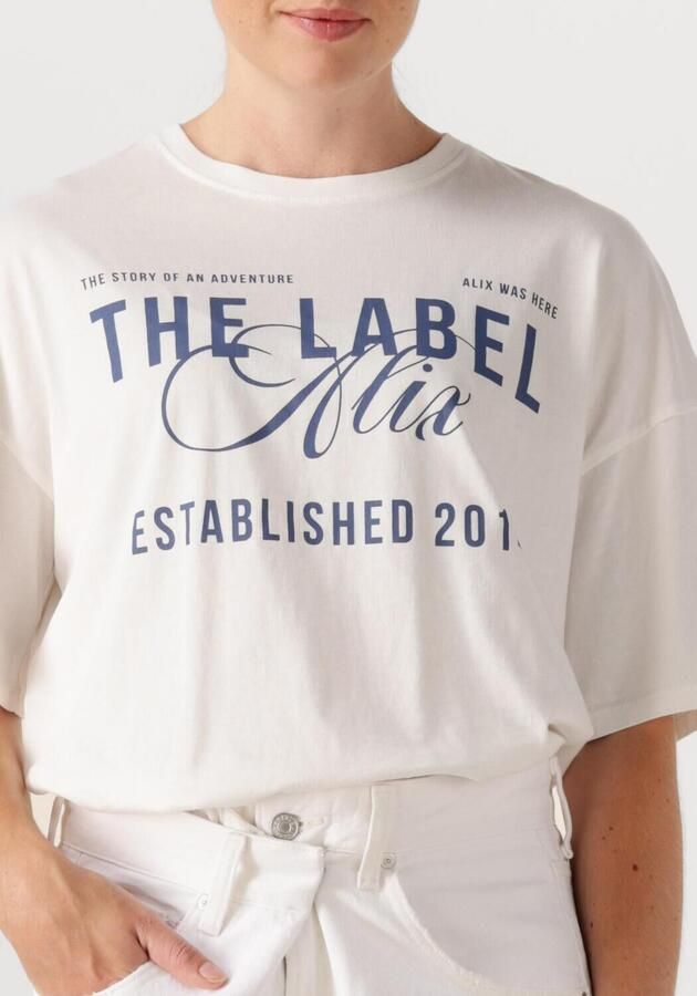 ALIX THE LABEL Dames Tops & T-shirts Ladies Knitted The Label T-shirt Wit - Foto 3