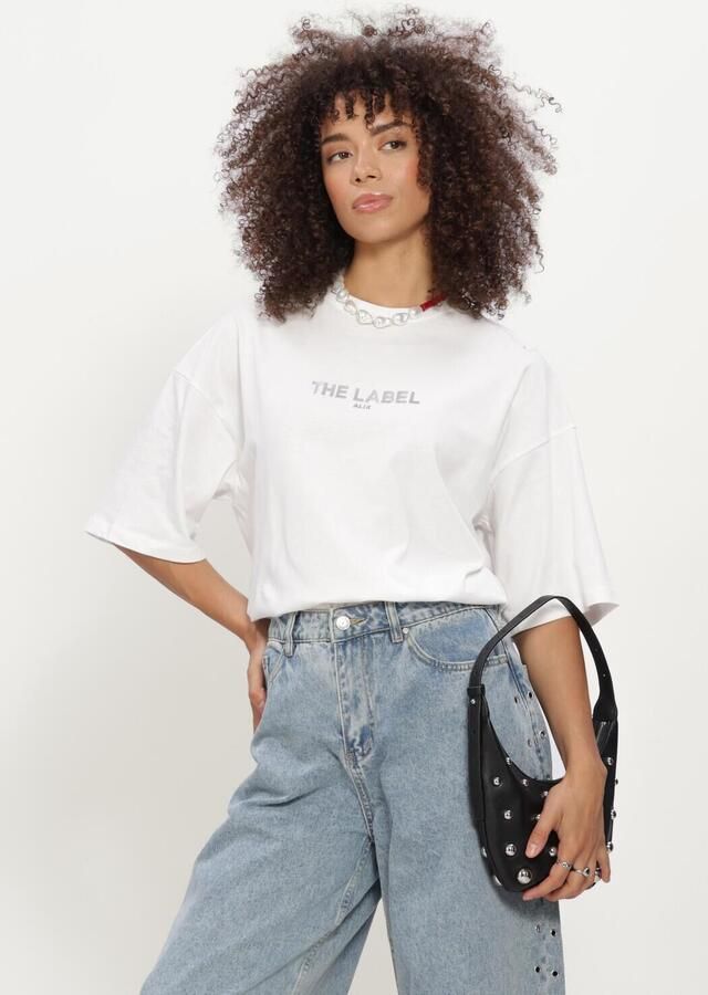 ALIX THE LABEL Dames Tops & T-shirts Ladies Knitted The Label T-shirt Wit