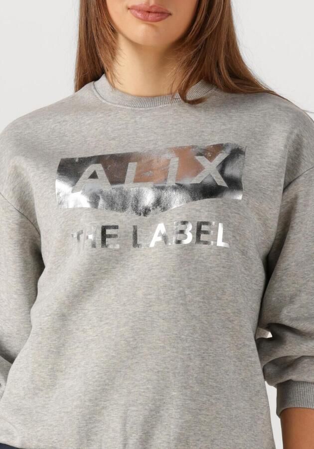 ALIX THE LABEL Dames Truien & Vesten Foil Logo Sweater Grijs - Foto 2