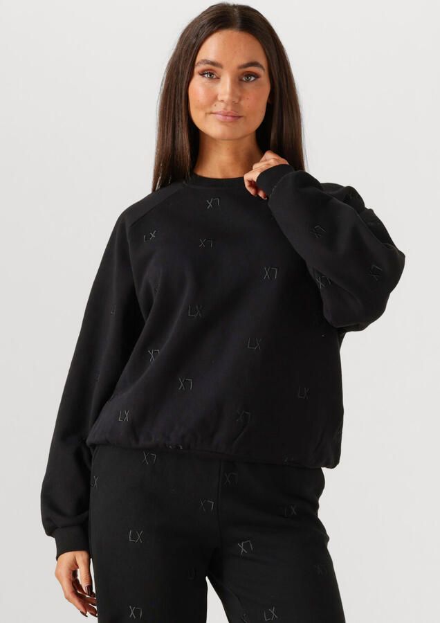 ALIX THE LABEL Dames Truien & Vesten Knitted Logo Sweater Zwart - Foto 4