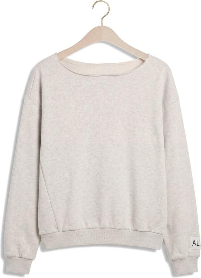 ALIX THE LABEL Dames Truien & Vesten Ladies Knitted Badwing Sweater Lichtgrijs - Foto 2