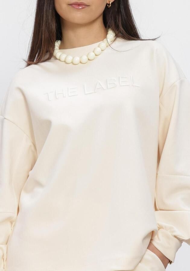 ALIX THE LABEL Dames Truien & Vesten Ladies Knitted Balloon Sleeve Sweater Creme - Foto 4