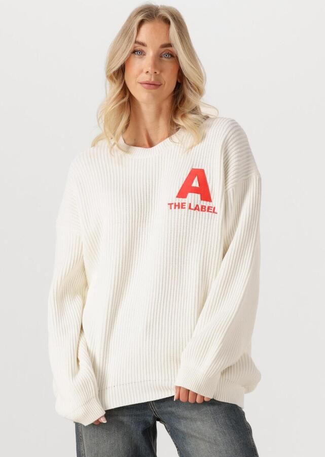 ALIX THE LABEL Dames Truien & Vesten Ladies Knitted Basic Jumper Gebroken Wit - Foto 4