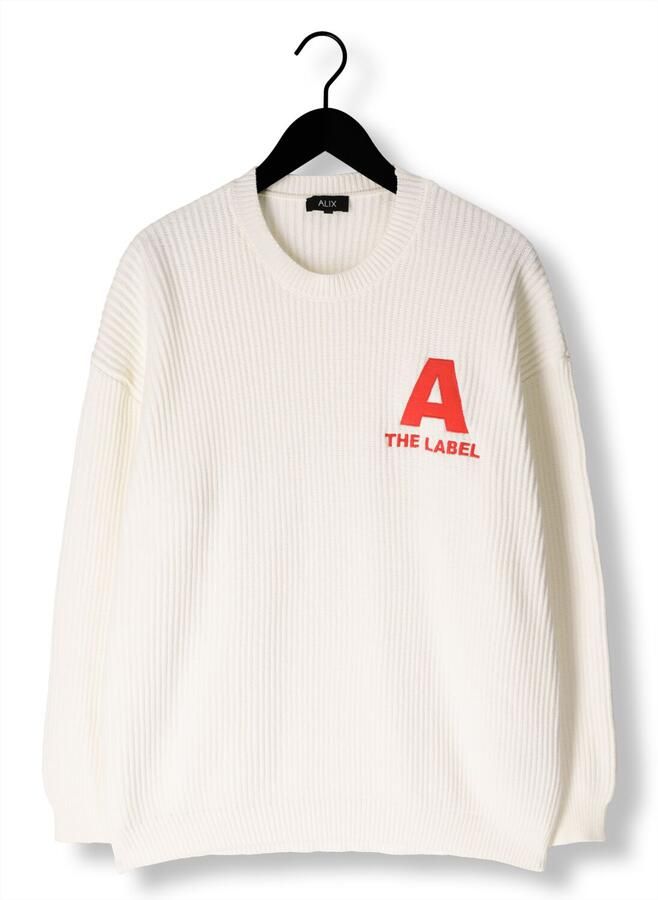 ALIX THE LABEL Dames Truien & Vesten Ladies Knitted Basic Jumper Gebroken Wit