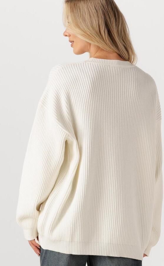 ALIX THE LABEL Dames Truien & Vesten Ladies Knitted Basic Jumper Gebroken Wit - Foto 3