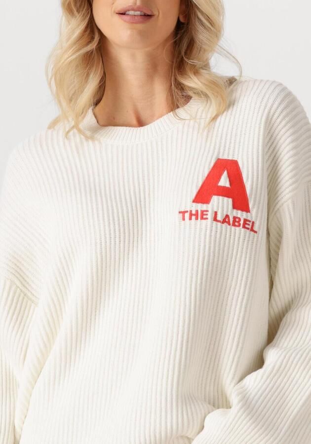 ALIX THE LABEL Dames Truien & Vesten Ladies Knitted Basic Jumper Gebroken Wit - Foto 2