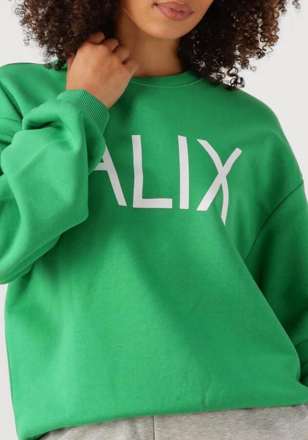 ALIX THE LABEL Dames Truien & Vesten Ladies Knitted Clean Logo Sweater Groen