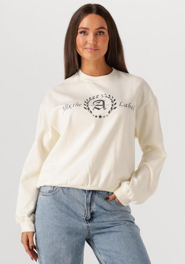 ALIX THE LABEL Dames Truien & Vesten Ladies Knitted Collage Sweater Creme - Foto 4
