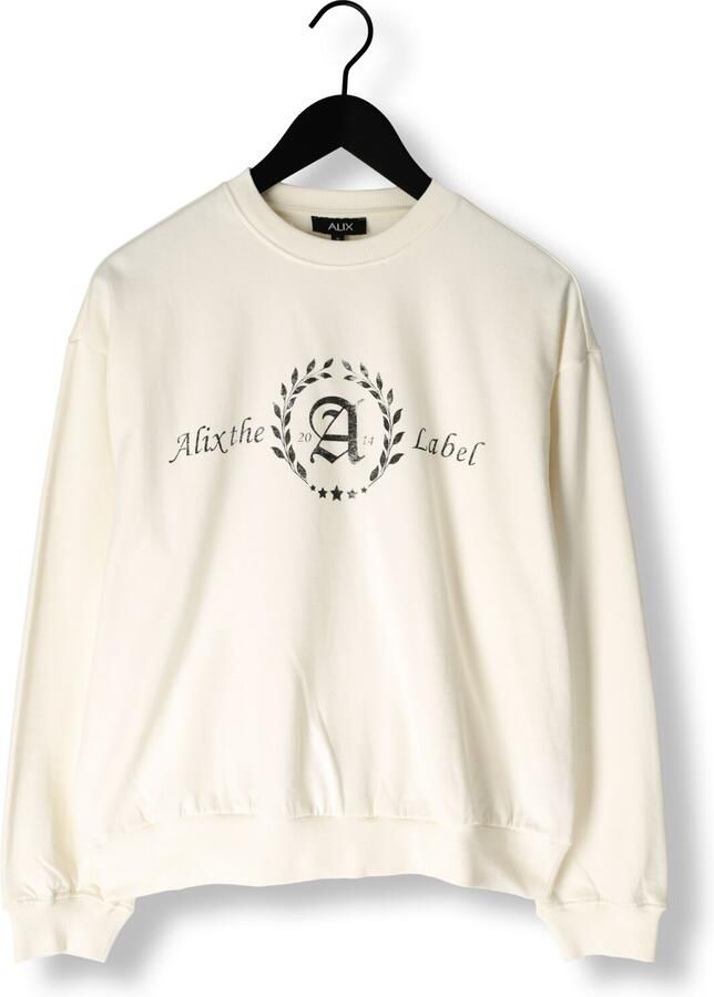 ALIX THE LABEL Dames Truien & Vesten Ladies Knitted Collage Sweater Creme