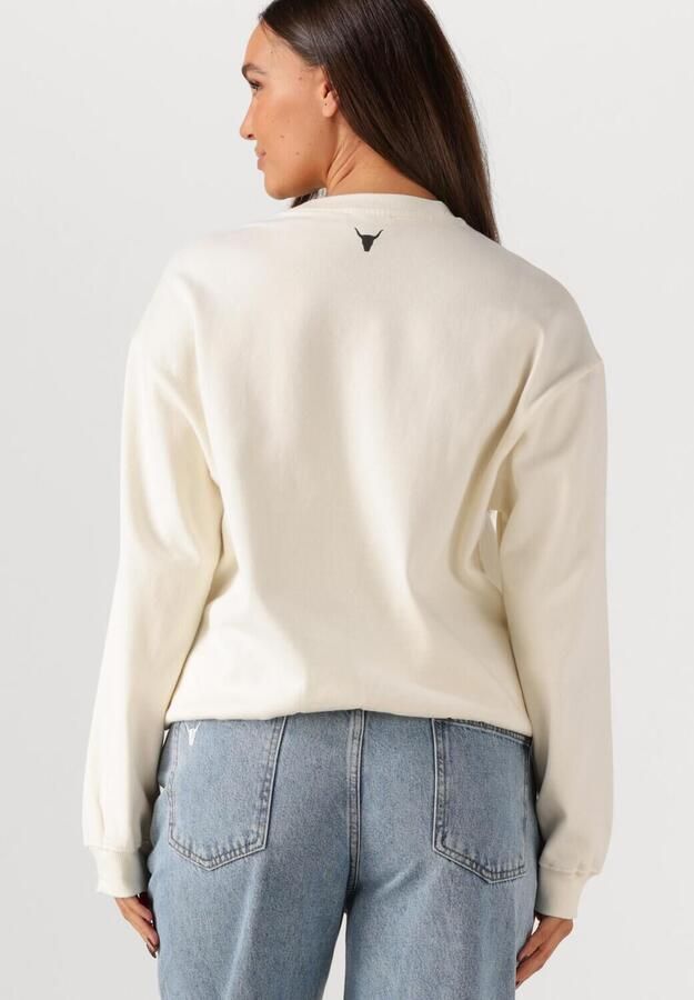 ALIX THE LABEL Dames Truien & Vesten Ladies Knitted Collage Sweater Creme - Foto 3