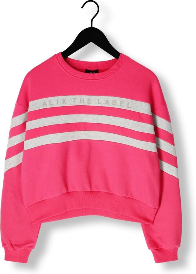ALIX THE LABEL Dames Truien & Vesten Ladies Knitted Cropped Sweater Roze