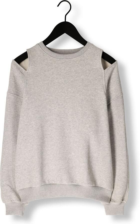 ALIX THE LABEL Dames Truien & Vesten Ladies Knitted Cut Out Sweater Grijs - Foto 3