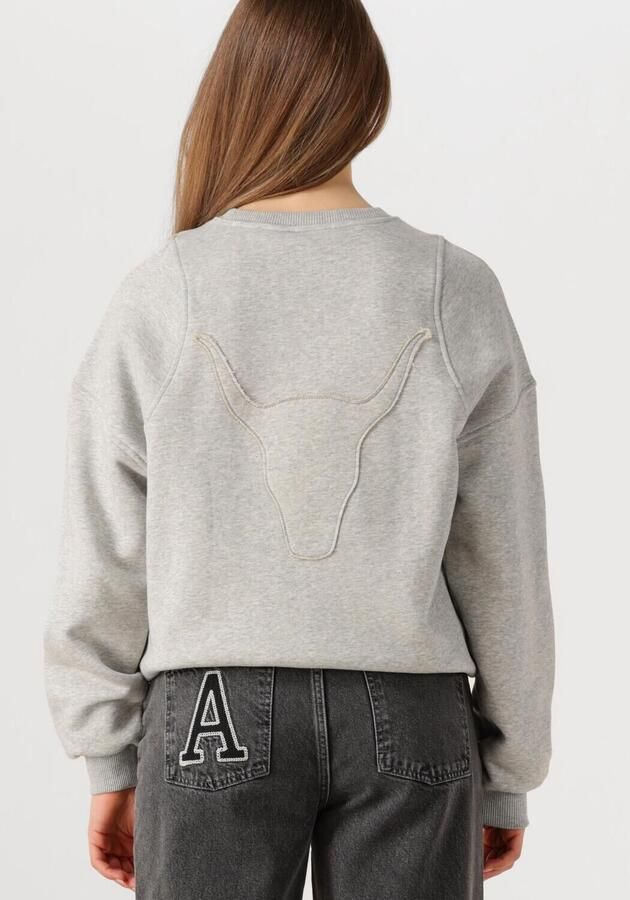 ALIX THE LABEL Dames Truien & Vesten Ladies Knitted Cut Out Sweater Grijs