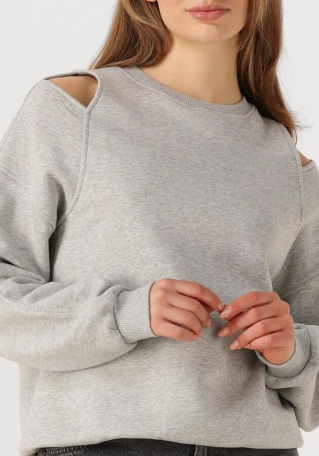 ALIX THE LABEL Dames Truien & Vesten Ladies Knitted Cut Out Sweater Grijs - Foto 2