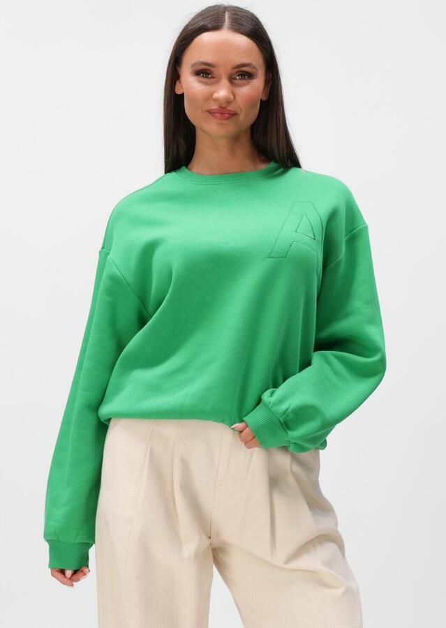 ALIX THE LABEL Dames Truien & Vesten Ladies Knitted Embroidered A Sweater Groen