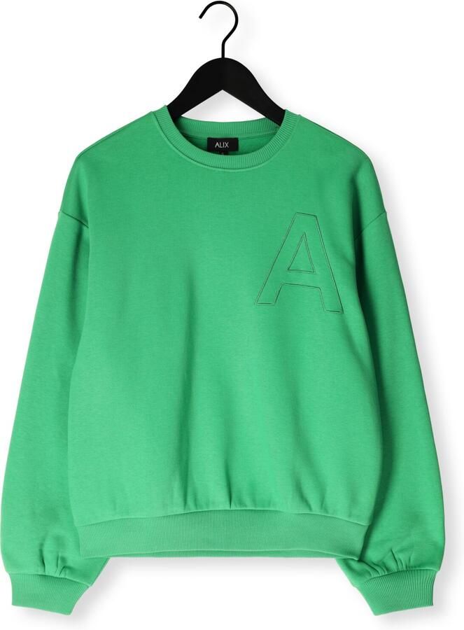 ALIX THE LABEL Dames Truien & Vesten Ladies Knitted Embroidered A Sweater Groen - Foto 2