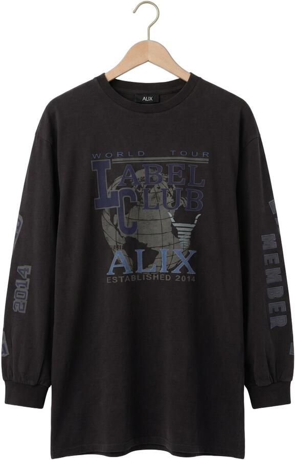 ALIX THE LABEL Dames Truien & Vesten Ladies Knitted Label Club Longsleeve T-shirt Zwart - Foto 4