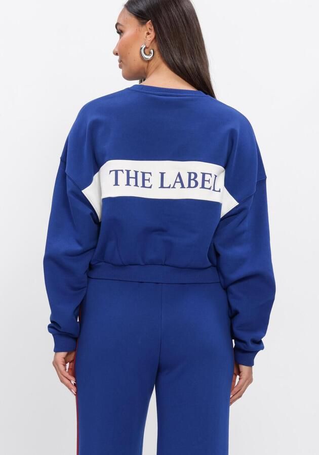ALIX THE LABEL Dames Truien & Vesten Ladies Knitted Logo Tape Sweater Blauw - Foto 3