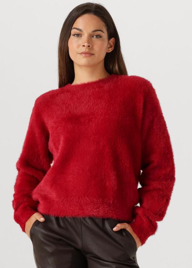 ALIX THE LABEL Dames Truien & Vesten Ladies Knitted Mohair Pullover Rood - Foto 4