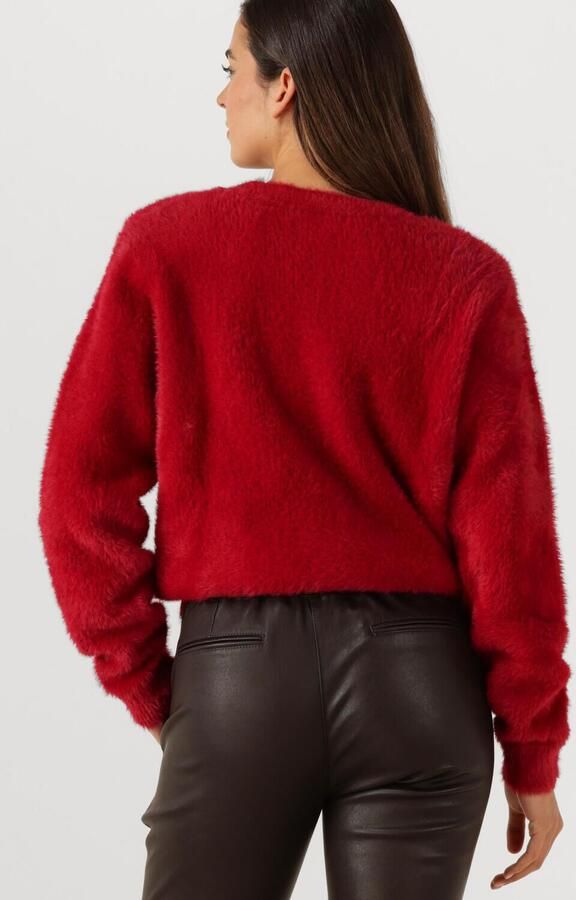ALIX THE LABEL Dames Truien & Vesten Ladies Knitted Mohair Pullover Rood - Foto 3