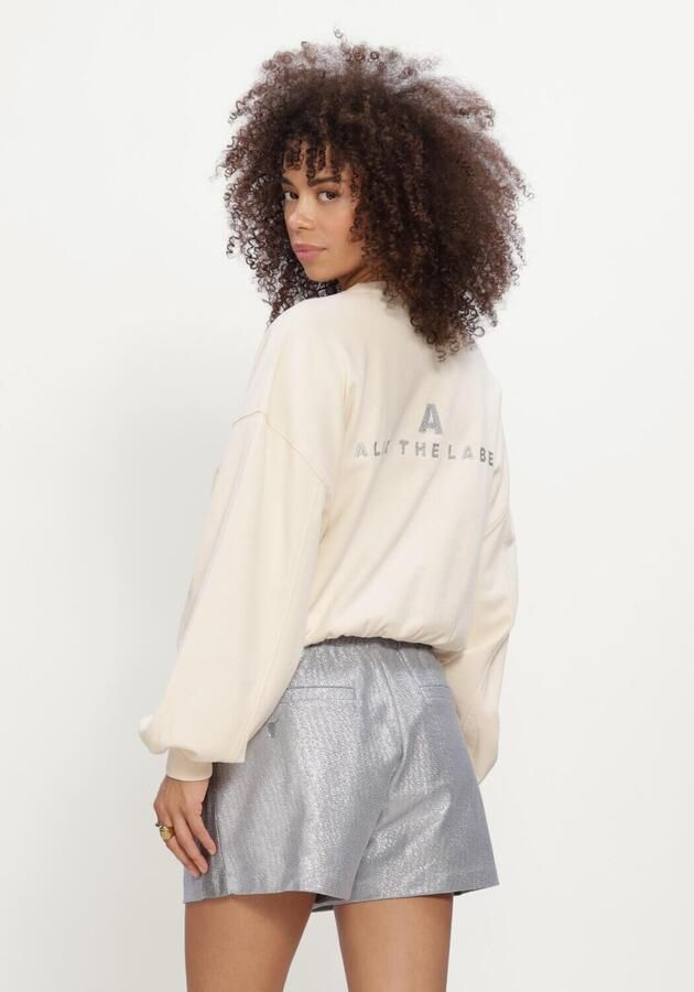 ALIX THE LABEL Dames Truien & Vesten Ladies Knitted Oversized Sweater Creme