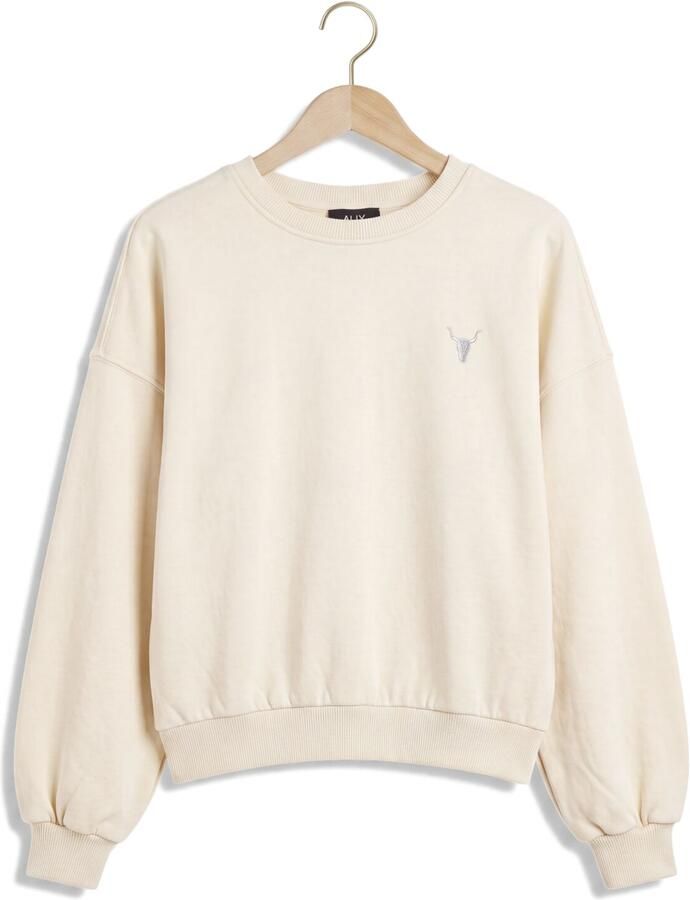 ALIX THE LABEL Dames Truien & Vesten Ladies Knitted Oversized Sweater Creme - Foto 2