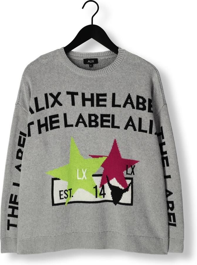 Alix The Label Grijze Dames Gebreide Trui Stijlvol Comfort Gray Dames - Foto 1