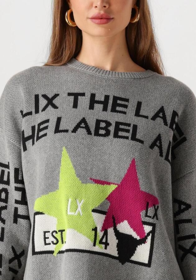 Alix The Label Grijze Dames Gebreide Trui Stijlvol Comfort Gray Dames - Foto 2