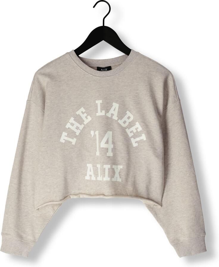 ALIX THE LABEL Dames Truien & Vesten Ladies Knitted Soft Sweater Lichtgrijs