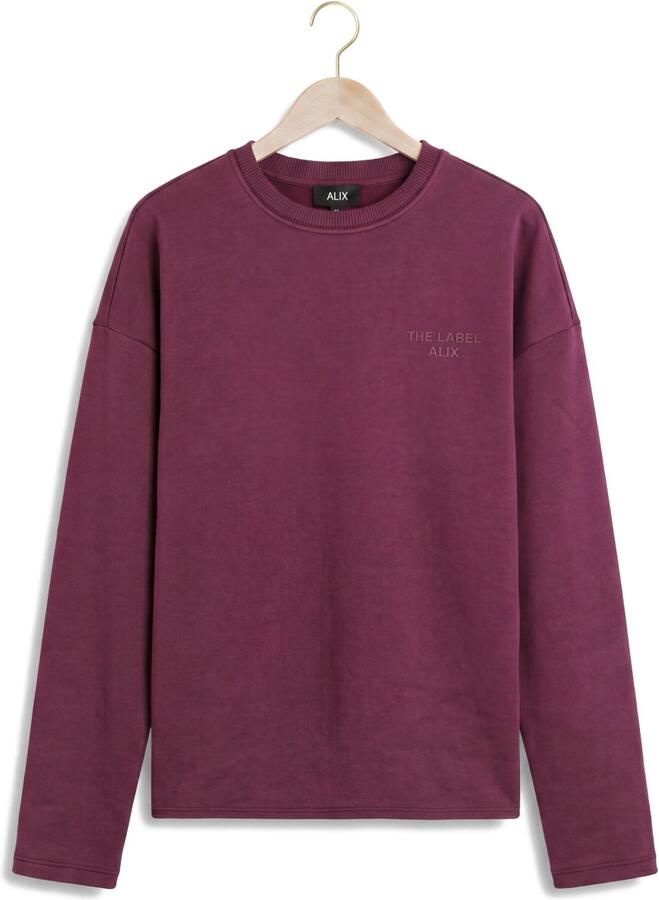 ALIX THE LABEL Dames Truien & Vesten Ladies Knitted The Label Sweater Bordeaux - Foto 2