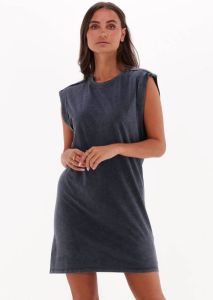 Alix the Label Antraciet Mini Jurk Ladies Knitted Sleeveless T-shirt Dress