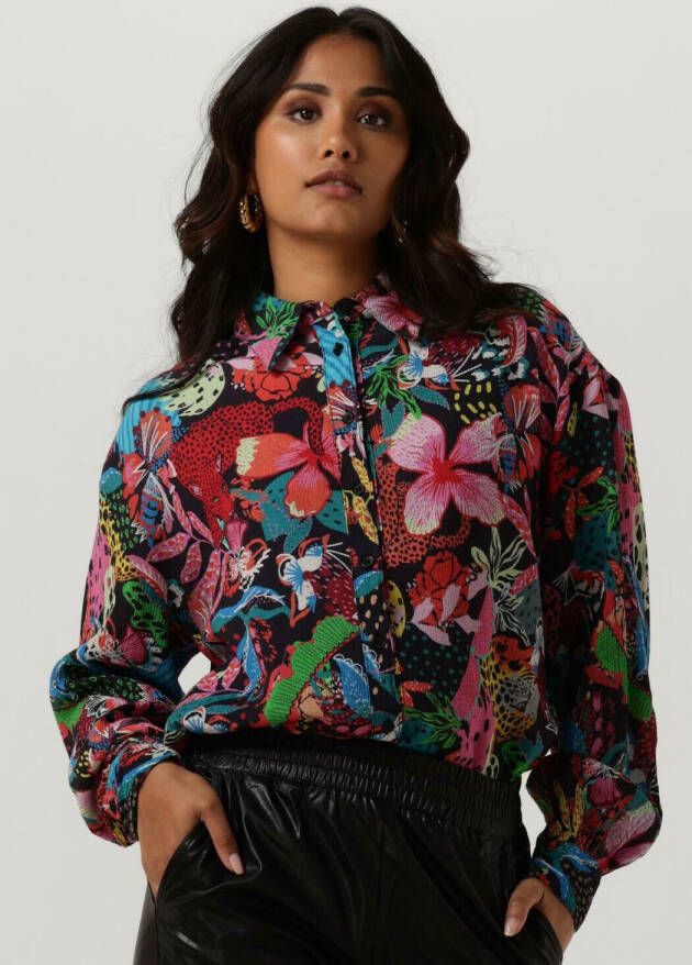 ALIX THE LABEL Dames Blouses Ladies Woven Wild Print Crinkle Blouse Multi