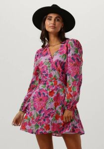 Alix the Label Multi Mini Jurk Ladies Woven Painted Flower Broderie Dress