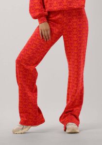 Alix the Label Rode Flared Broek Ladies Knitted Two Tone Bull Pants